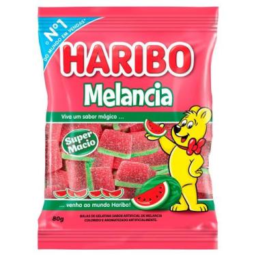 Imagem de Balas de Gelatina Haribo Melancia 80g