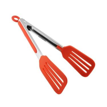 Imagem de Kit com 2 Pegador Espátula em Aço Inox e Silicone (Vermelho)