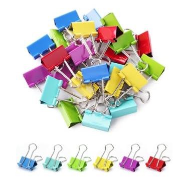 Imagem de Mr. Pen - Clipes de fichário coloridos, 3,2 cm, pacote com 25, médios, clipes de fichário colorido, clipe de fichário, clipes de papel para papelada, clipes de escritório