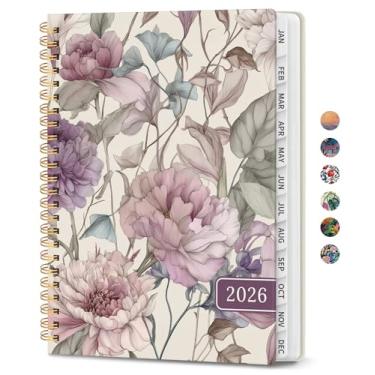 Imagem de Agenda 2026, agenda estética semanal e mensal para mulheres, janeiro de 2026 a dezembro de 2026, livro de calendário de capa dura 2026 com abas mensais, bolso interno, perfeito para escritório, casa