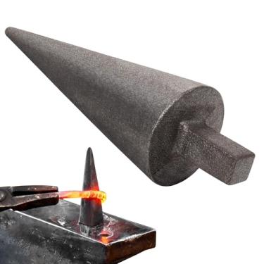 Imagem de V-SEK Ferramenta resistente de ferreiro de 2,5 cm, mandril de bigorna de ferraria, metal para forja de cone