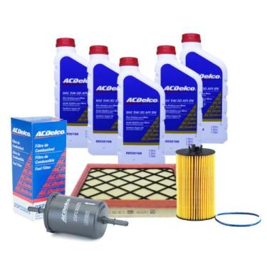 Imagem de Kit Troca De Oleo Filtros 1.8 16v Ar Nova Cruze 2012 A 2016 Kit2461 - 