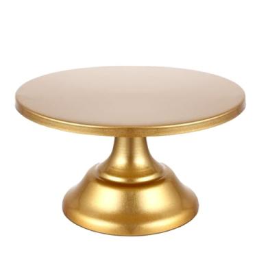 Imagem de Suporte de bolo dourado e pedestal, suportes de cupcake e bolo para festa, casamento, aniversário, chá de bebê, aniversário, Natal (metal)