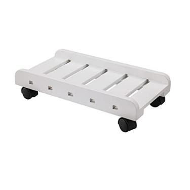 Imagem de Suporte de PC Suporte de CPU Desktop Host Suporte de Base de Madeira com Suporte de Polia Suporte de PC é adequado para a maioria dos PCs (Cor : 1, Tamanho: 26 cm)