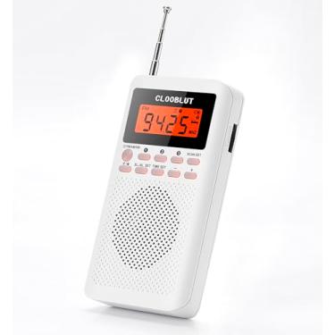 Imagem de Rádio de ondas curtas FM/AM/SW Transistor de banda alimentado por pilhas AA com chave de fundo, visor LCD, despertador digital, temporizador de sono, melhor recepção, mini rádio de melhor qualidade de