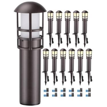 Imagem de LEONLITE, pacote com 12 lâmpadas de passagem de alumínio de baixa tens