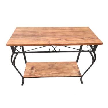 Imagem de Aparador Grande para Sala Ferro e Madeira Artesanal - Estilo Rústico, 