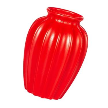 Imagem de Generic Vaso de flores criativo para armazenamento de água, decoração rústica e festiva para casa, entrada, estante para livros, sala de estar, Vermelho