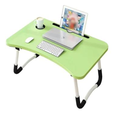 Imagem de Mesa Notebook Cama, Mesa para Notebook Portátil Dobrável Articulada em Mdf Suporte para Laptop Cama Estudo Porta Tablet, Esta Portátil Pode Ser Levada para Qualquer Lugar com Facilidade(Verde)
