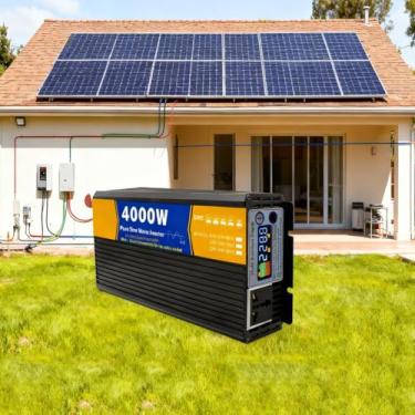 Imagem de Inversor Carregador de Onda Senoidal Pura 4000W DC 12V 24V 48V 60V 72V, Entrada DC Saída AC 110V 220V, Inversor de Energia Solar de Baixa Frequência, 72V Para 110V,72v to 110v