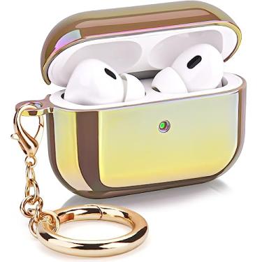 Imagem de VISOOM Capa para Airpods Pro 2ª Geração - Airpods Pro 2 Capas com Cordão Feminino Protetor de PC Rígido iPod Pro 2 Capa Colorida Carregamento Sem Fio Girl Chaveiro para Apple Airpod Gen Pro 2