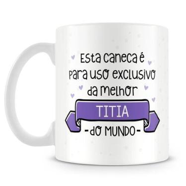 Imagem de Caneca Personalizada Uso Exclusivo da Titia com Foto - Presente Especi