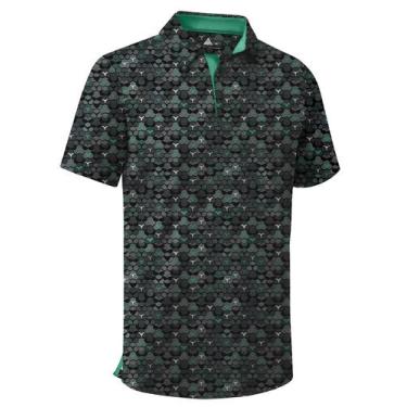 Imagem de Camisa polo de golfe ZITY de manga curta para homens verde escuro