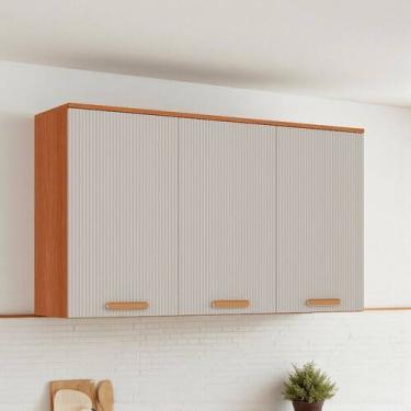 Imagem de Armário de Cozinha 3 Portas 120cm com textura Friz 3D Itafriz Itatiaia