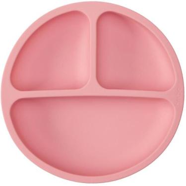 Imagem de Pratinho Silicone Com Ventosa Verde Buba Alimentação Bebê, Rosa