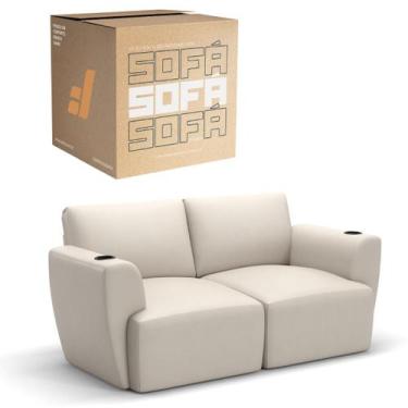 Imagem de Sofá 2 Lugares Sala De Estar em Couro Bovino Modular Damie Na Caixa, O