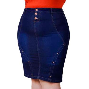 Imagem de Saias Jeans basica - Deboche, Azul, 52