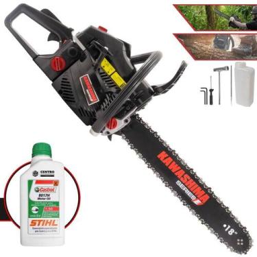 Imagem de Motor Serra Profissional Kawashima KCS520E À Gasolina 50,8cc Motor 2T 