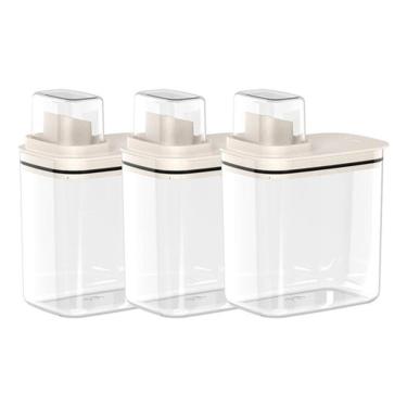 Imagem de Kit 3 Dispensers Organizadores Amaciante Sabão Lavanderia