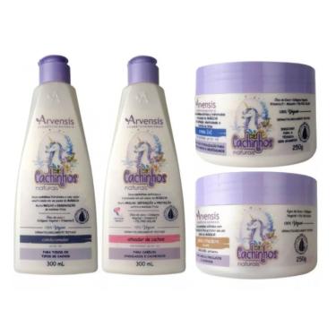 Imagem de Kit Arvensis Cachinhos Condicionador Ativador Ondulado Creme 2x1 Geleia