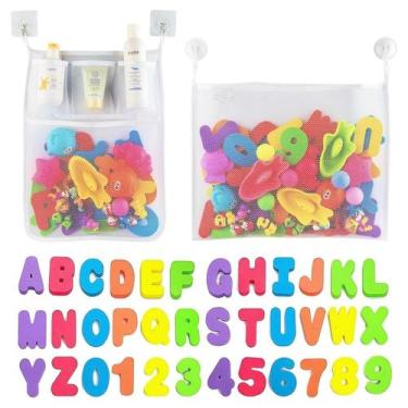 Imagem de Organizador de brinquedos de banho Comfylife com 6 ganchos e 36 letras