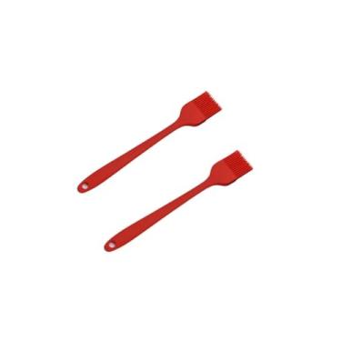 Imagem de Pacote com 2 pincéis de silicone resistentes ao calor, escova de alimentos para espalhar óleo e molho de manteiga para churrasco, grelhar, cozinhar, cozinhar