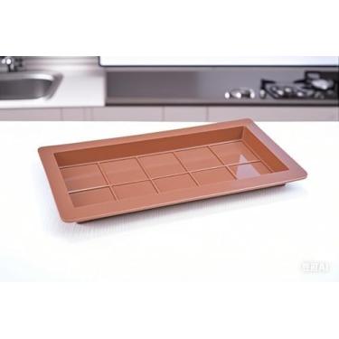 Imagem de 1 pacote de moldes de barra de chocolate de silicone Dubai molde de barra de chocolate antiaderente proteína e energia molde de barra de chocolate (10 encaixes)