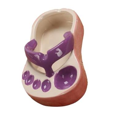 Imagem de Generic Sandálias de Praia Prato de Batatas Fritas Cinzeiro Cerâmica Prato de Batatas Fritas Feito à Mão (Roxo)