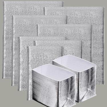 Imagem de 2 peças de saco de isolamento de alumínio descartável para piquenique ao ar livre embalagem de alimentos congelados para uso doméstico (20 * 30 cm)
