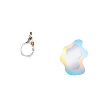 Imagem de Fenteer Estatueta de Ondulada, Estátua de Acrílico Feminina, Centro de Mesa Moderno, Espelho Decorativo para Quarto, Leitores, Presente, Estante, Escul