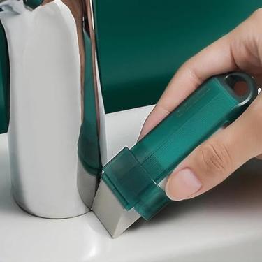 Imagem de 1 peça de borracha de limpeza multifuncional torneira de cozinha borracha de mancha de calcário ferramenta de limpeza doméstica (verde, 9,2 * 3,1 * 2,3 cm)