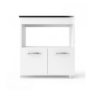 Imagem de Balcão Para Cozinha 4 e 5 Bocas com 2 Portas Compacto - Armario Balcão Resistente (Branco 5 Bocas)