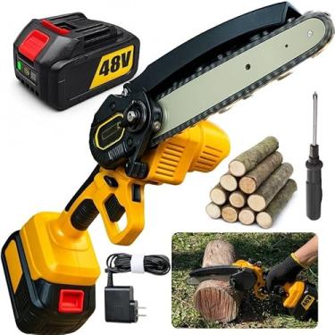 Imagem de Motoserra 1500W potente para jardinagem portátil eletroserra elétrica para poda a lenha sem fio carregável alta potência