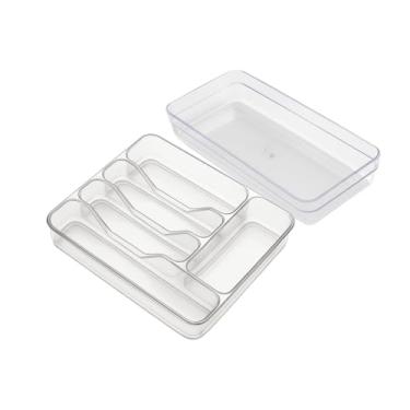 Imagem de Kit Organizador de Talheres e Utensílios de Cozinha, 5 Divisórias Porta Facas Para Gaveta Organizador de Utensílios Grandes(Talher + Org Grande)