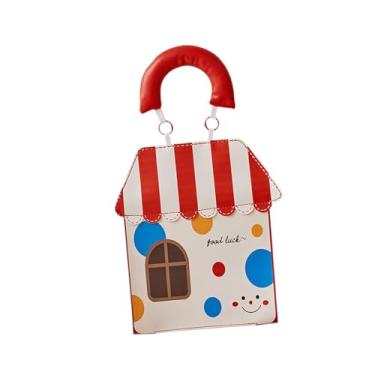 Imagem de YWJLQH Porta-papel Higiênico em Couro PU, Formato de Casa de Desenho Animado, com Zíper, para Pendurar Na Parede, Formato Quadrado, Ideal para Carro, Escritó