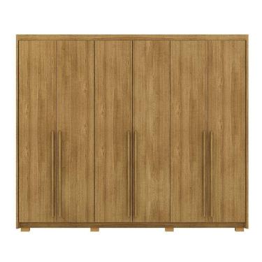 Imagem de Guarda-roupa Casal 6 Portas 6 Gavetas 100% Mdf Dukai Nature