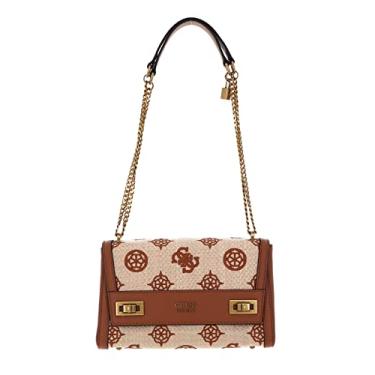 Imagem de GUESS Katey Flap Shoulder Bag Natural/Cognac One Size