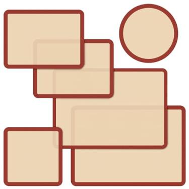 Imagem de Conjunto de 6 tapetes de silicone para assadeiras, tapetes de silicone antiaderentes e reutilizáveis para pastelaria, macarrão, biscoitos, pizza