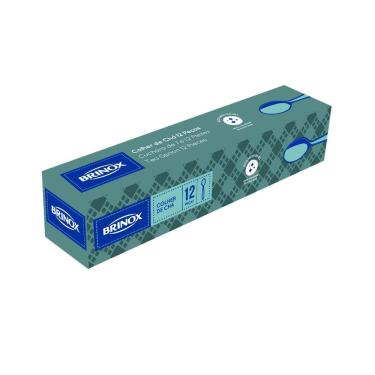 Imagem de Conjunto de Colheres de Chá Brinox Lyon 12 Peças Acabamento Polido com Friso Inox