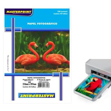 Imagem de Papel p/ Imprimir Cardápio Cartão Cartaz A4 230g Foto 20fls - Masterpr