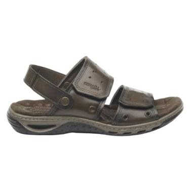 Imagem de Sandália Chinelo Masculino Pegada Marrom Cravo Ajustável Amortecedor, 