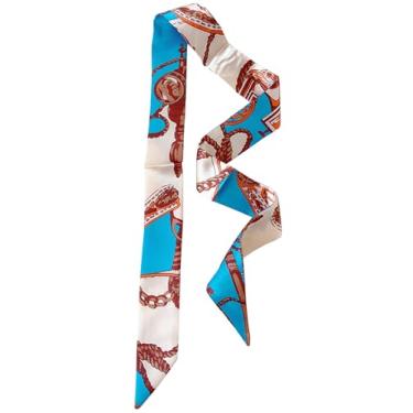 Imagem de Cachecol bolsa de seda para faixa de cabeça bolsa de cabelo pequena moda lenços, Multicor