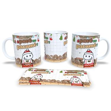 Imagem de Caneca de Natal Festiva, Porcelana Branca com Design Natalino, Decoração em Vermelho e Verde, Presente de Feliz Natal (15347)