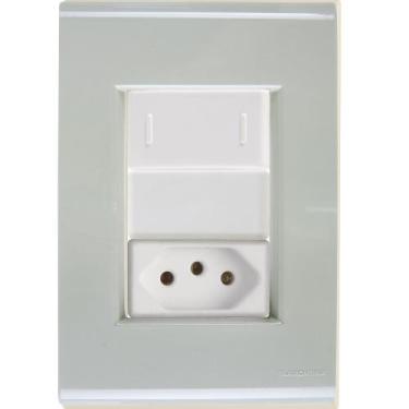 Imagem de Interruptor Tomada 20A Liz Verde Ardósia Tramontina completo pronto - 