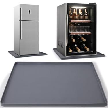 Imagem de Dersyer Mini tapete de geladeira, bandeja de gotejamento portátil de ar condicionado, tapete de silicone com borda elevada para geladeira, AC, dispensador de água, umidificador e máquina de gelo, à