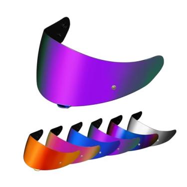 Imagem de PSLER Viseira C91 - HJ17 Capacete Viseira matizada C90 Pinlock-Ready Face Shield Substituição para HJ17 C90 C91 C91N, Roxo Escuro