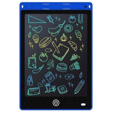 Imagem de Lousa Digital Mágica Infantil LCD 12″ – Tablet de Escrita e Desenho Colorido, Educativo e Criativo para Crianças (Azul)