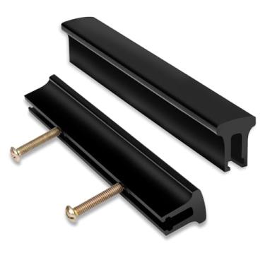 Imagem de Xbpeuy Alças de armário ajustáveis pacote com 6, espaçamento de furos, puxadores de gaveta de cozinha, puxadores de armários e cômoda de alumínio (vermelho, 2,5 a 10,2 cm)