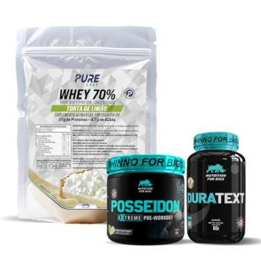 Imagem de Kit Pré Treino Posseidon + Duratext + Whey Concentrado Pure