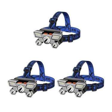 Imagem de AICOOL Lanterna Holofote De Cabeça 5 LED Super Brilhante À Prova D 'Água USB Recarregável 4 modos(3 kit)